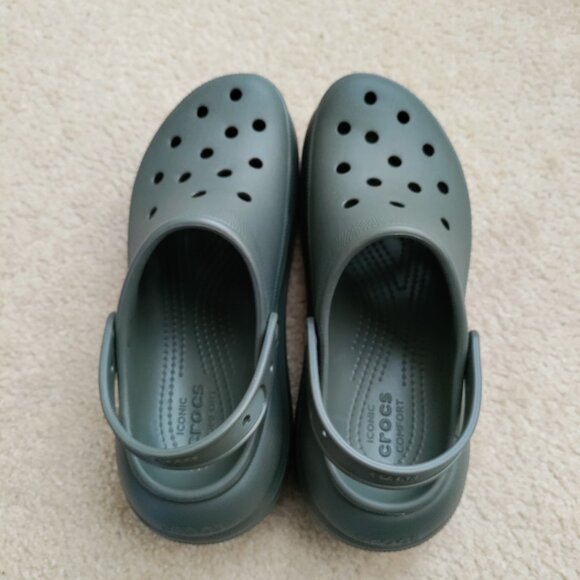 NWOT Unisex Adult Crocs Classic Crush Clog Sz: 10 Comfort Gray Men's 207521 - Picture 7 of 16